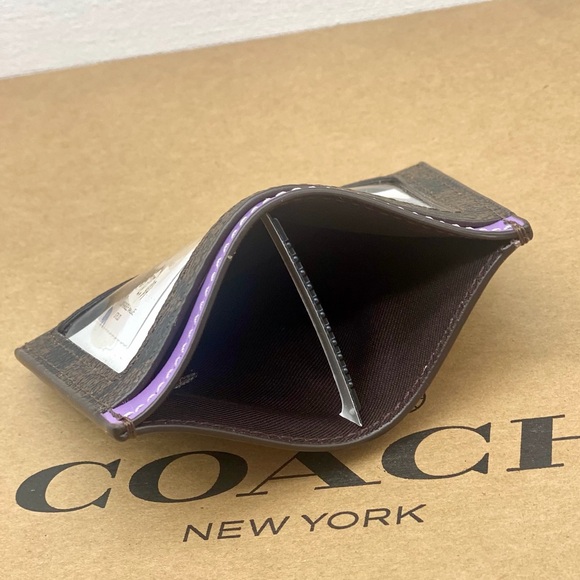 Coach Slim ID Card Case Small Wallet - Picture 6 of 7